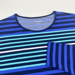 Lands'End Women's Long Sleeve Multicolor Striped Top Size Xl